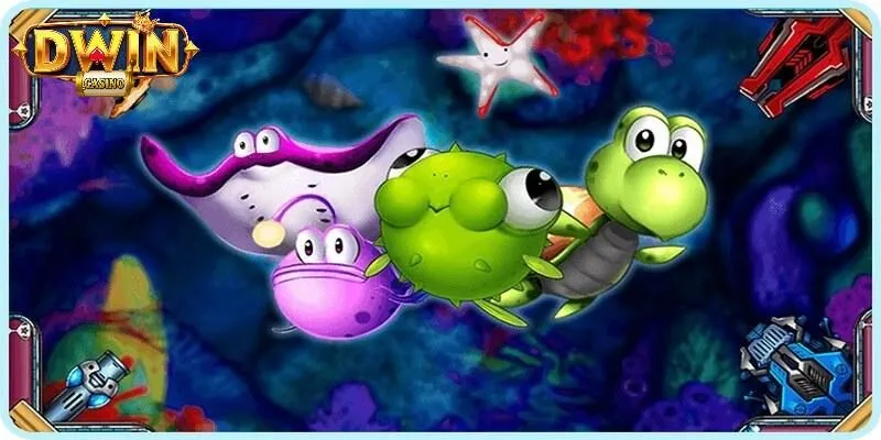Bắn Cá DWIN - Săn Boss Khủng Dễ Dàng Nhận Thưởng Cực Lớn 3 Đa dạng con mồi trong game bắn cá DWIN