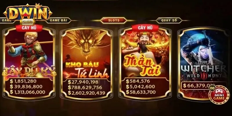 Nổ Hũ DWIN - Cơ Hội Săn Thưởng Jackpot Hấp Dẫn Nhất 2025 2 Kho trò chơi quay hũ phong phú tại DWIN