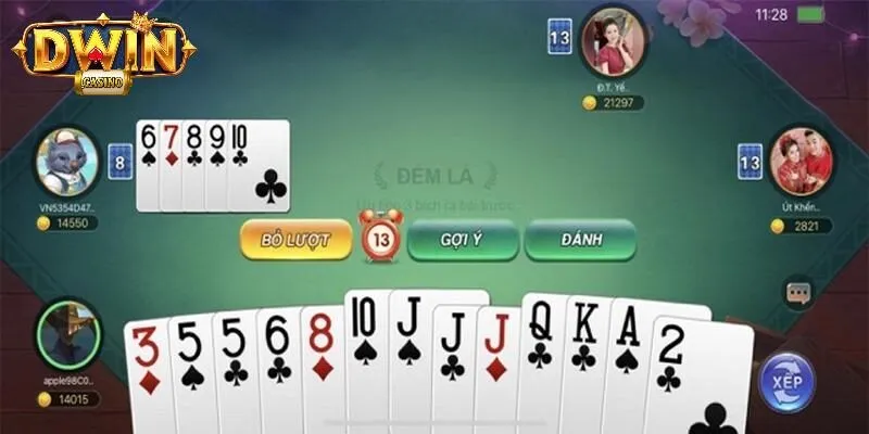 Game Bài DWIN - Nơi Tụ Hội Siêu Phẩm Săn Thưởng Hot Nhất 4 Game bài Tiến Lên tại DWIN