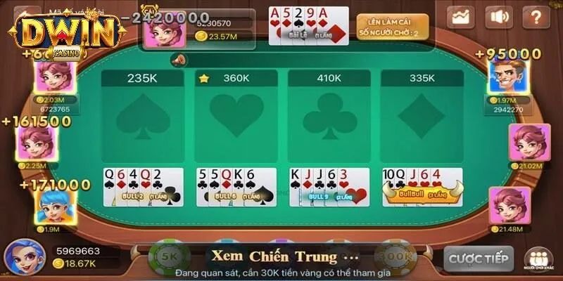 Bull Bull DWIN - Khám Phá Siêu Phẩm Game Đỉnh Cao 2025 2 Luật chơi Bull Bull online cơ bản