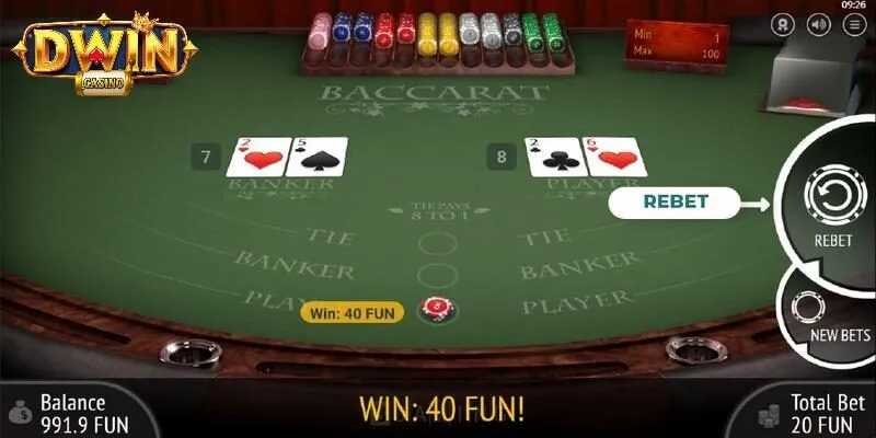 Baccarat DWIN - Game Bài Đẳng Cấp Trả Thưởng Cực Lớn 4 Mẹo đặt cược Baccarat tại DWIN
